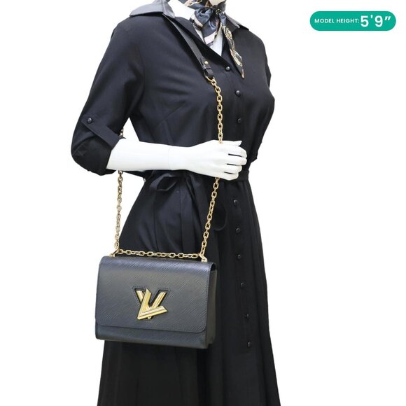 Louis Vuitton  Twist MM Epi Leather Chain Shoulder Bag Black - Picture 2 of 15